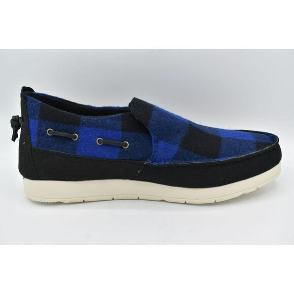 Sperry Mens Size 13 Moc Sider Buffalo Checkered Blue Black Plaid Slip On Shoes - Picture 6 of 10